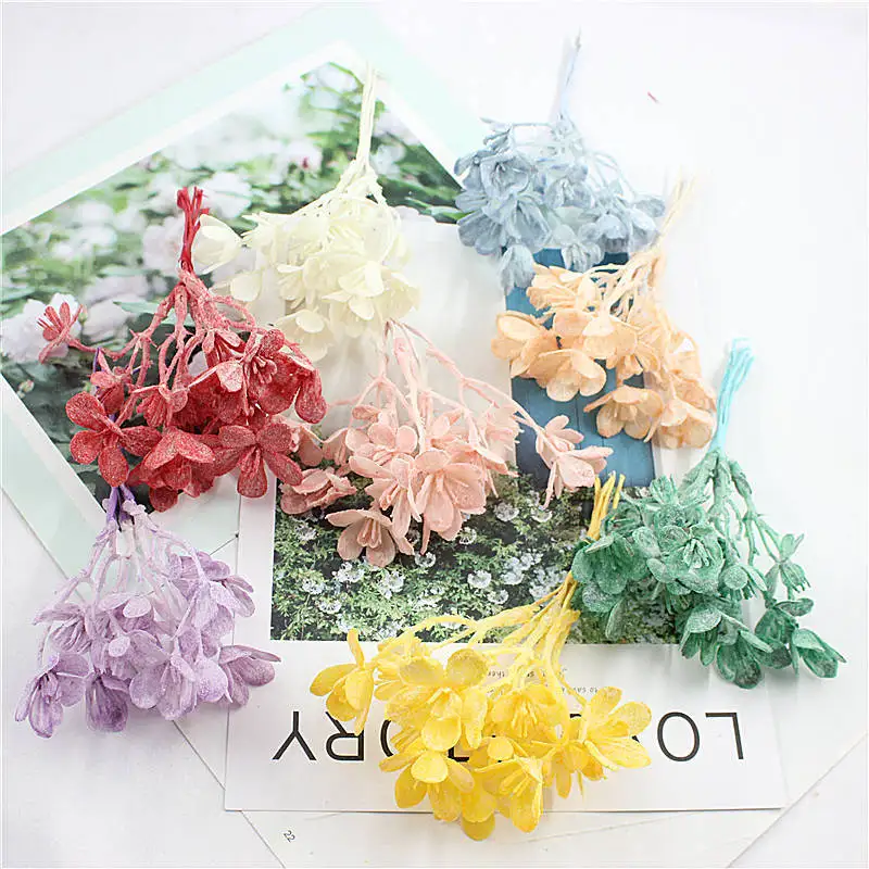 

6pcs Artificial Grass Simulation Ferns Plant Artificial Flowers for DIY Scrapbooking Home Wedding Christmas Decoration