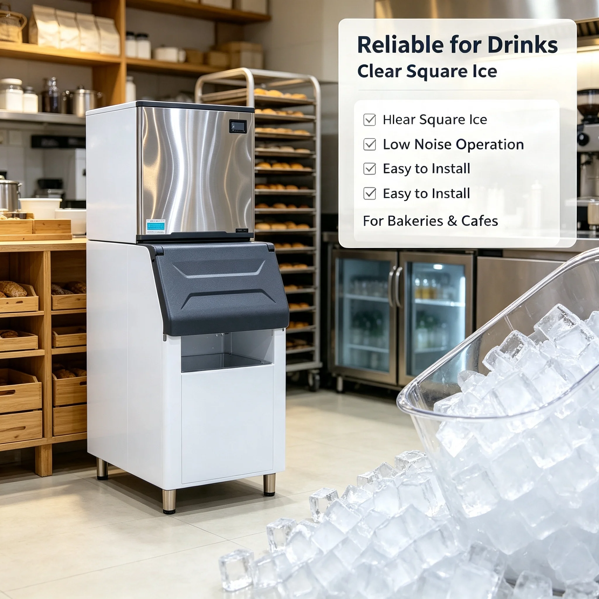 Commercial Ice Maker 200Kg Cube - Commercial Cube Ice Maker Machine 200kg