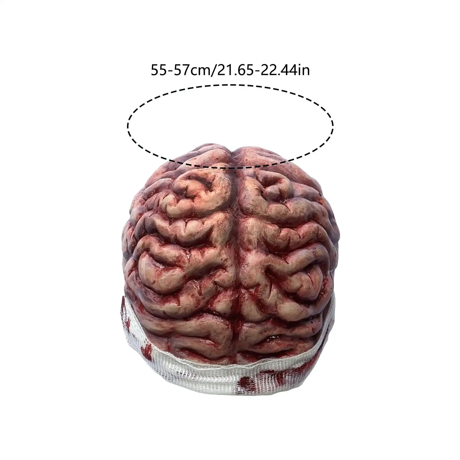 Sombrero cerebral sombrero de fiesta accesorio de disfraz realista 3D accesorio de fotografía para escenario actuación de festival de halloween adultos hombres embrujados