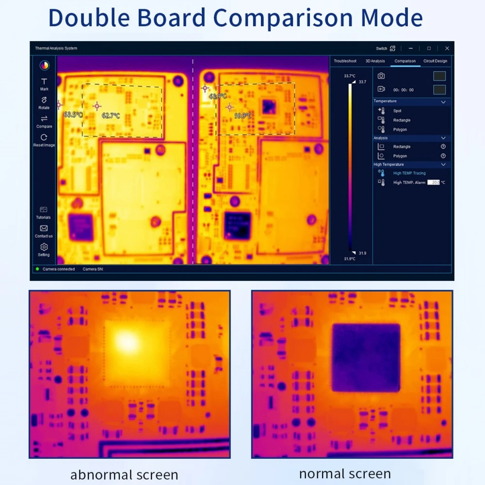 TOOLTOP الأشعة تحت الحمراء PCB كاميرا حرارية 256x192 أندرويد ويندوز التصوير الحراري مع عدسة ماكرو الهاتف المحمول PCB تحليل الدائرة
