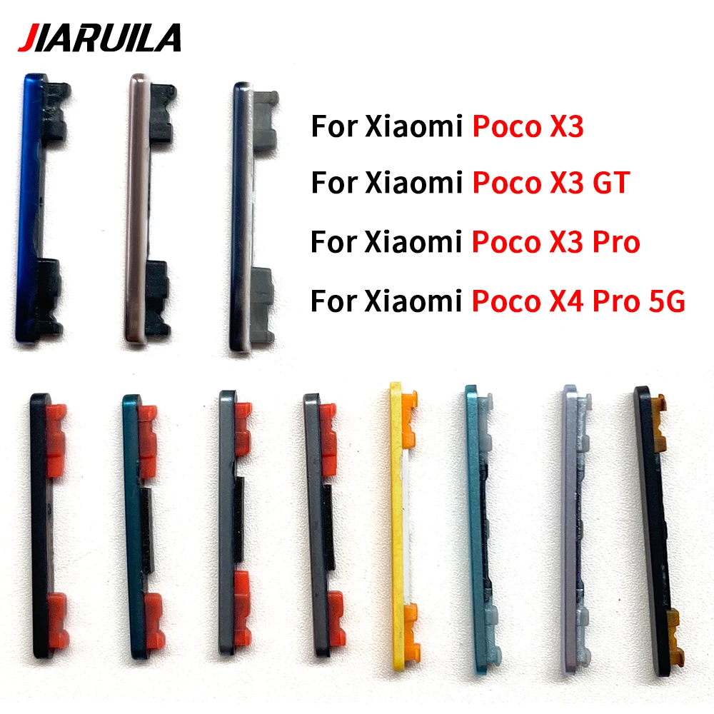 For Xiaomi Poco X3 Pro X4 Pro 5G Power Button ON OFF Volume Up Down Side Button Key Replacement parts