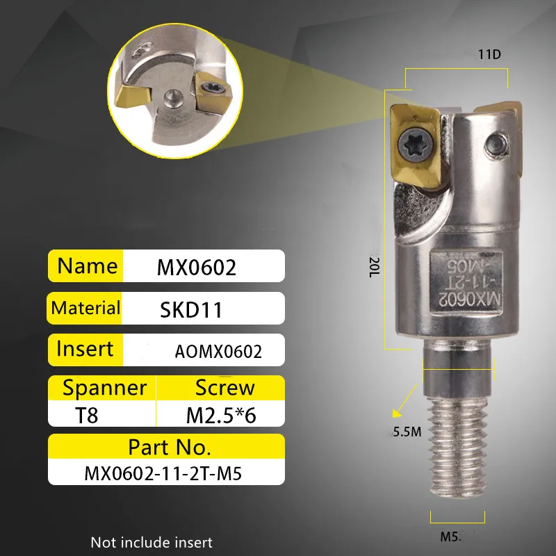 MX0602 كربيد إدراج AOMX0602 الدقة بالقطع مثبت طحن قطع الكتف قاطعة المطحنة مقفل نهاية مطحنة رئيس