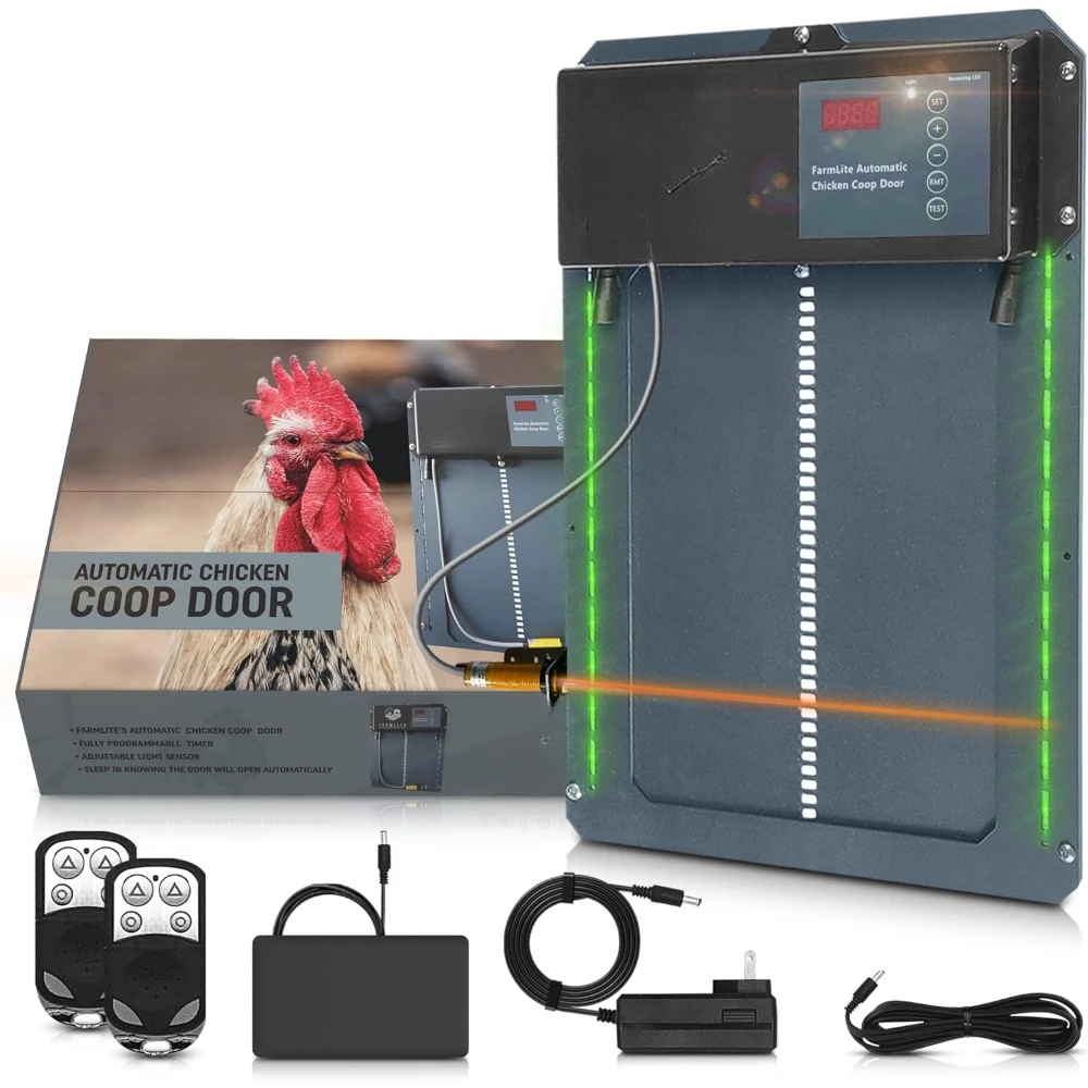 

Automatic Chicken Coop Door Opener | Non-Battery Powered Automatic Chicken Door | Automatic Coop Door With Timer Henhouse Farm