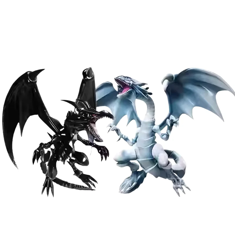 Undefined Bandai In Stock Original Banpresto Yu-Gi-Oh Blue-Eyes White Dragon Red-Eyes Black Dragon Action Figure Anime Model Toy