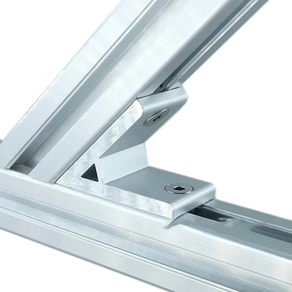Extrusión de aluminio proyectos de bricolaje soporte de ángulo de esquina conector de soporte de ángulo tuercas de brida de aleación de aluminio alta dureza