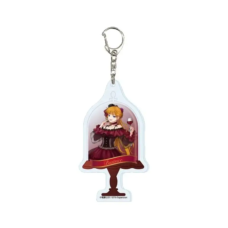 Umineko When They Cry Anime 6CM Cute Beatrice Erika Bernkastel Acrylic Keychain Schoolbag Pendant Collecting Jewelry Toy Gift