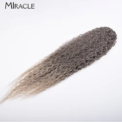 MIRACLE-Queue de cheval synthétique pour femme, extensions de cheveux afro crépus bouclés, queue de cheval à degré de chaleur, faux morceaux de cheveux, 30 po