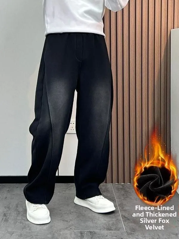 

Мужские повседневные брюки премиум-класса, осенне-зимняя новинка, винтажные, широкие, в ассортименте цветов, стройнящие, длинные, прямого кроя, из полиэстера...