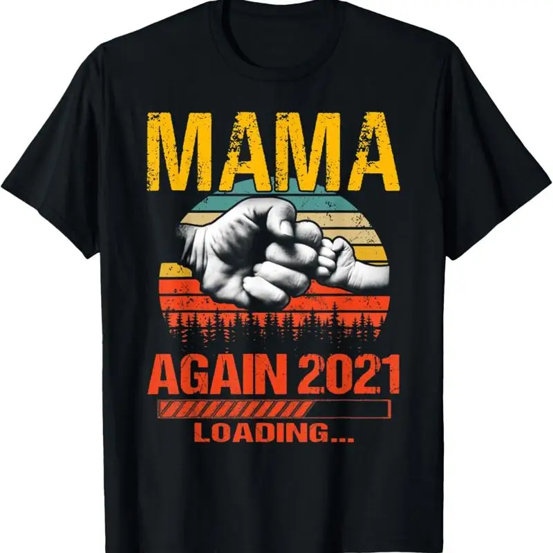 

Новая детская футболка Mama Again Est 2021, загрузка будущего