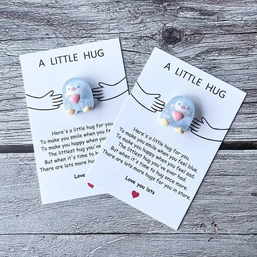 1/5/10/20/50/100pcs Little Penguin Pocket Hug, Cute Animal Decoration, Encouragement Greeting Gifts, Birthday Wedding Party Vale