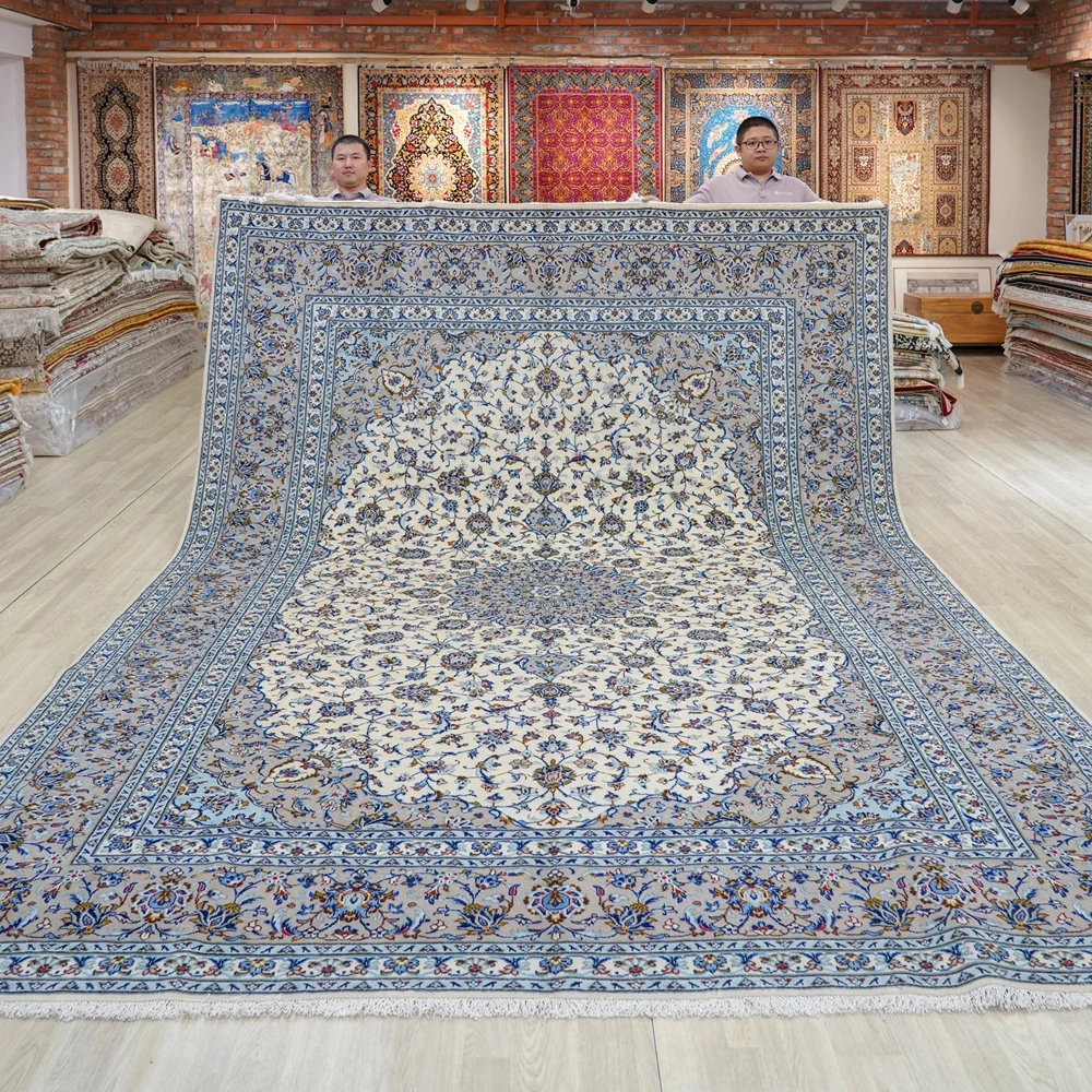 290x398cm Classic Oriental Wool Silk House Carpets Hand Knotted Area Rugs