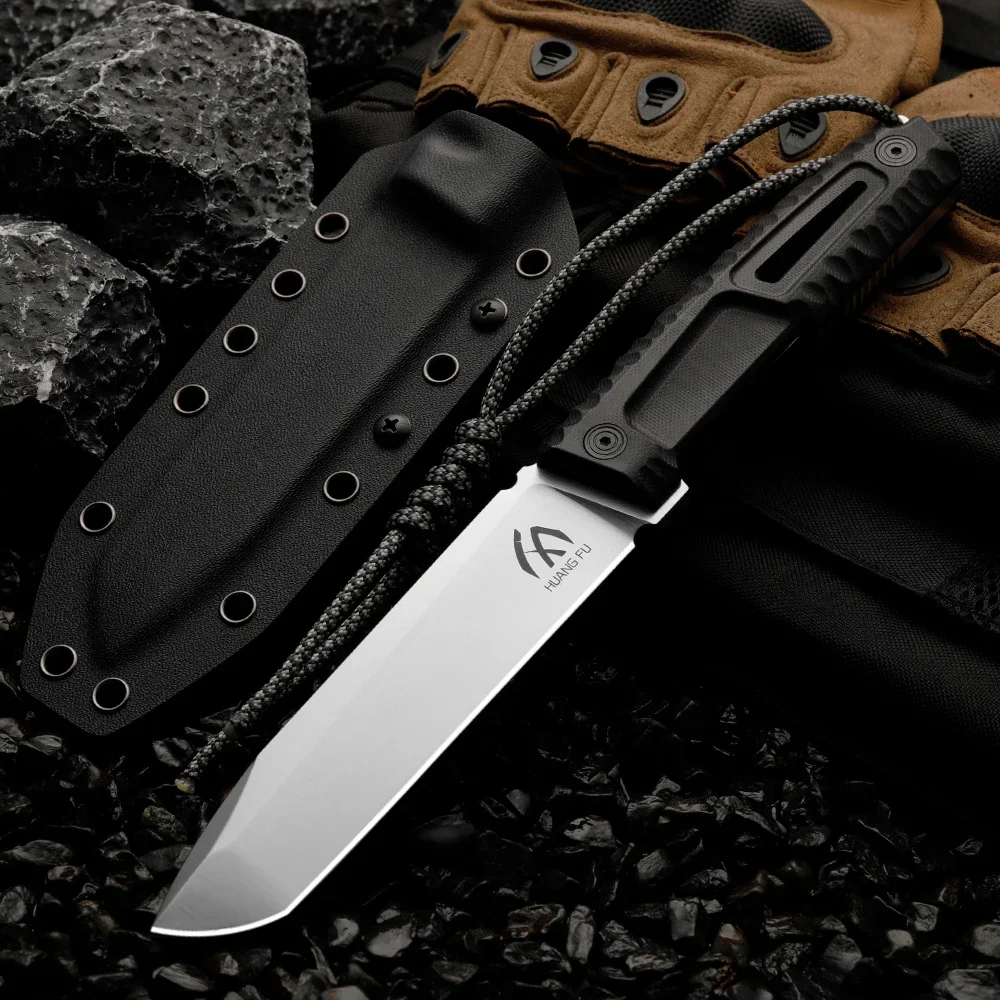 Lama fissa multifunzionale di alta qualità: coltello da campeggio, salvataggio e sopravvivenza di emergenza all'aperto, regalo da uomo