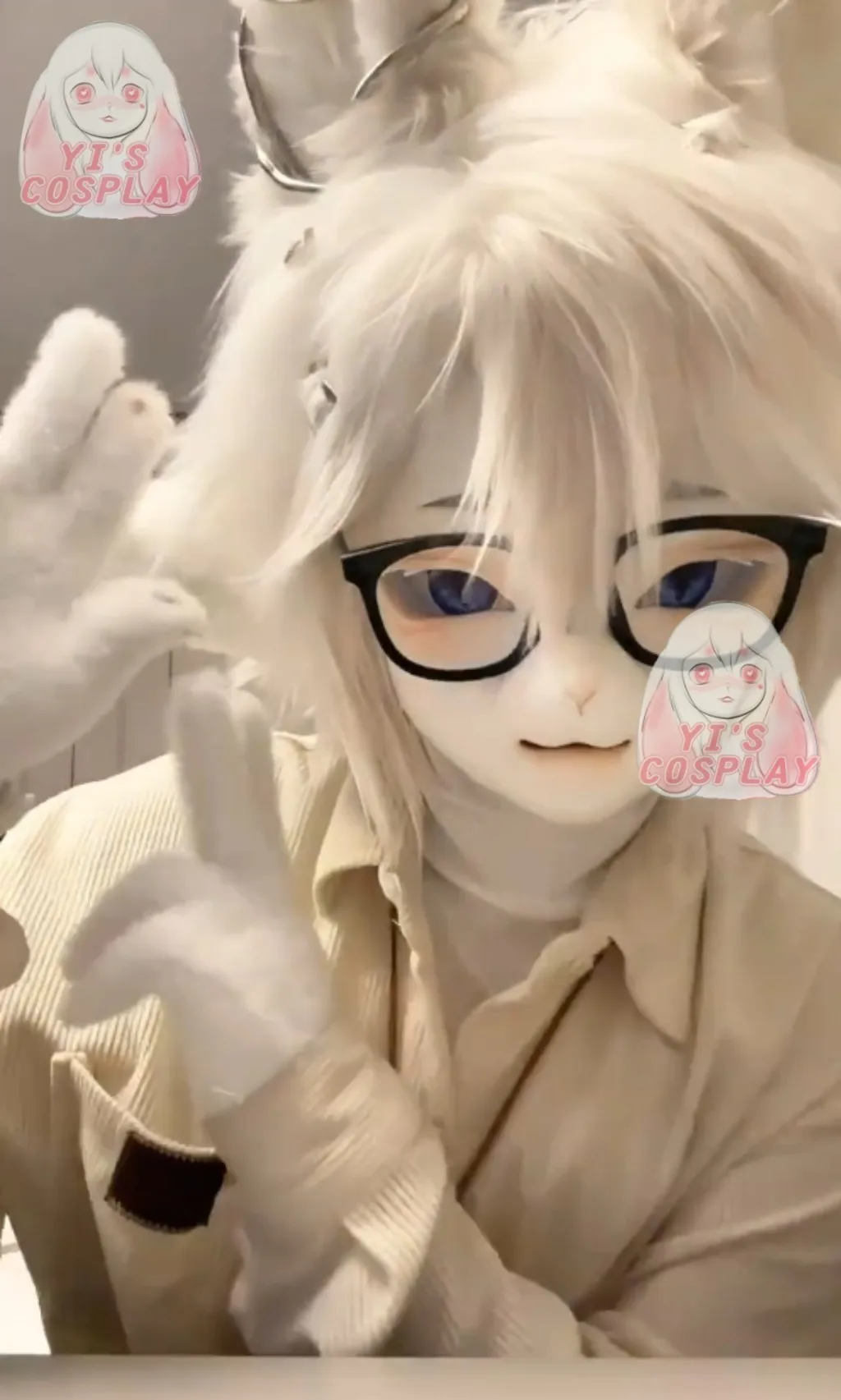 Yis تأثيري مخصص فروي رئيس Kigurumi رئيس تأثيري كيمونو Fursuit اليدوية سماعات الوحش مخصص Fursuit كيمونو رئيس