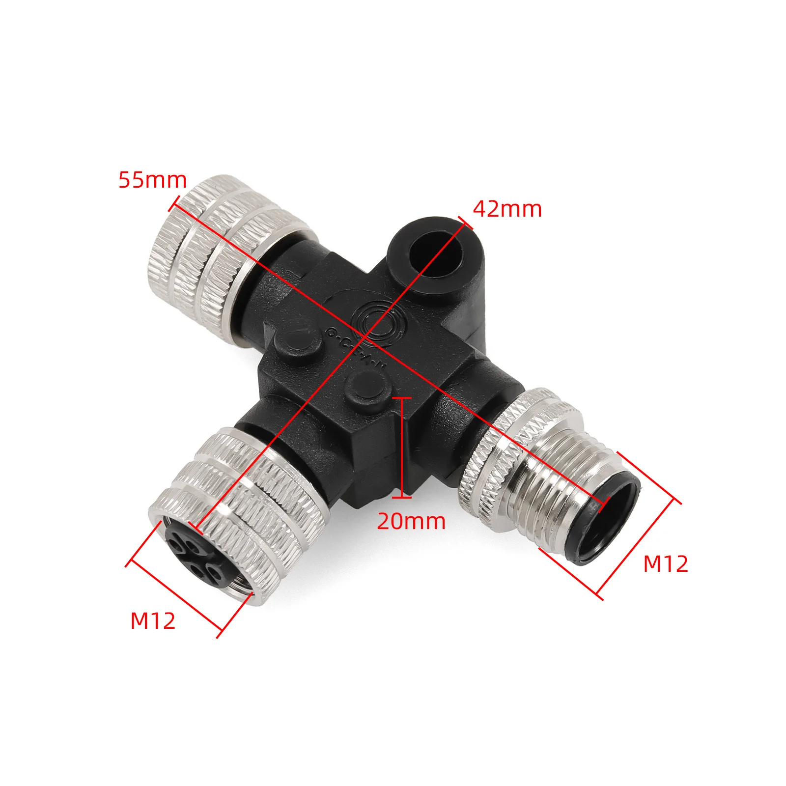 NMEA 2000 3 Port Multiport T Connector Starter Kit 0~190ohm Silver Edge 3 Way Adapter For NMEA2000  For Boat Marine Accessories