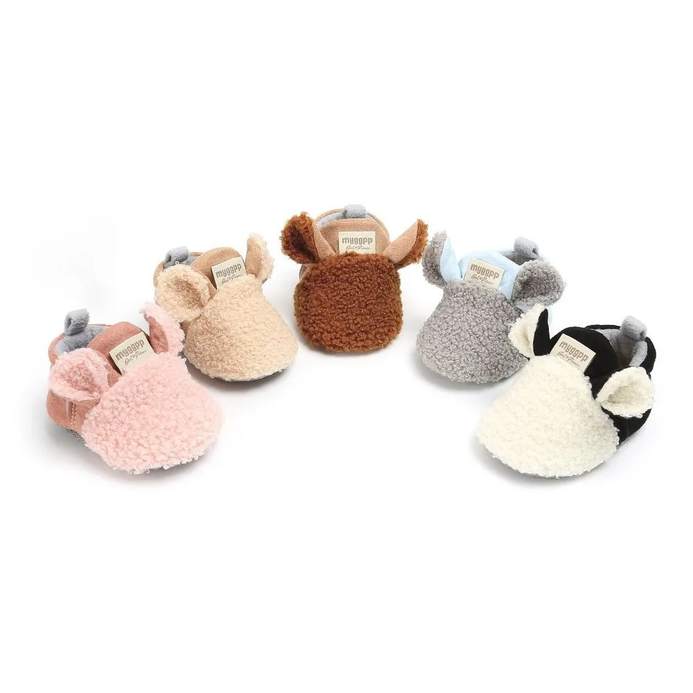 Cute Sheep Shape Newborn Baby Booties Non-Slip Sole Soft Baby Crib Shoes Warm Baby Walking Shoes Winter