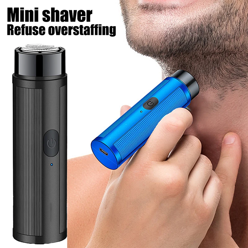 Mini Afeitadora eléctrica para hombres, maquinilla de afeitar automática, maquinilla de afeitar recargable para coche, cuchillo de barba portátil,