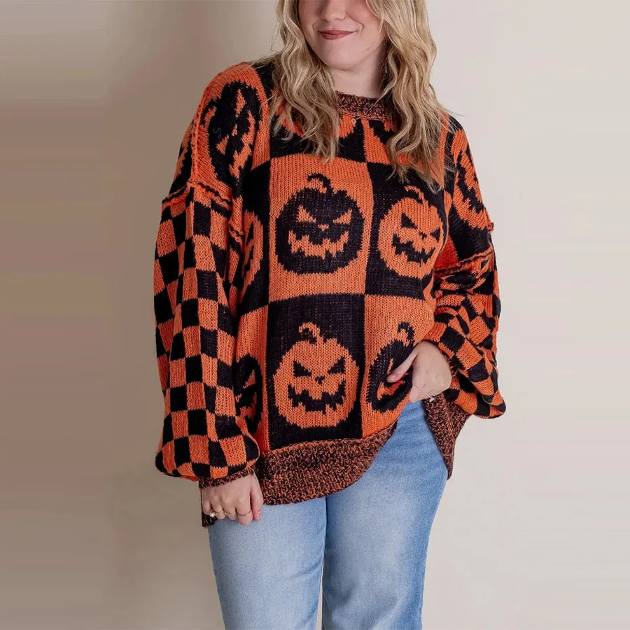 

2025 Autumn New Fashion Women's Top Casual Loose Round Neck Sweater