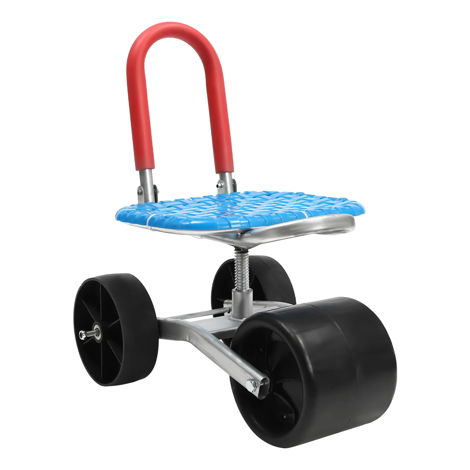 Assento de jardim com rodinhas de 150 kg, carrinho em forma de L, banco com rodas, piso