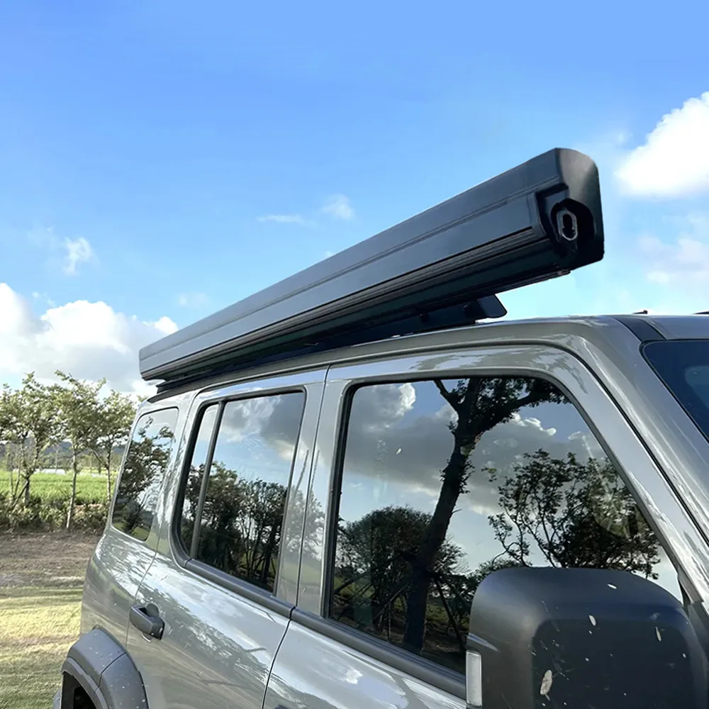 Customized Aluminum Alloy RV Sunshade and Rain Canopy Telescopic Towable for Outdoor Patio Use