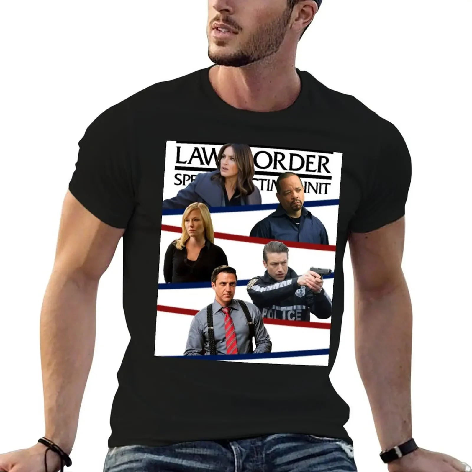 

SVU Stripes Poster T-Shirt shirts graphic tees customs cute tops mens graphic t-shirts big and tall