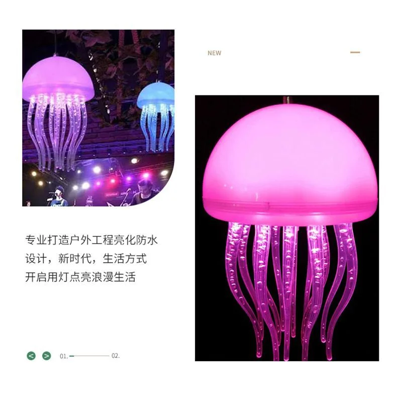 تغيير لون الشمسية قنديل البحر مصابيح حديقة Led قنديل البحر مصباح اللون تغيير Rgb المزاج ضوء السوق الليلي شارع الديكور