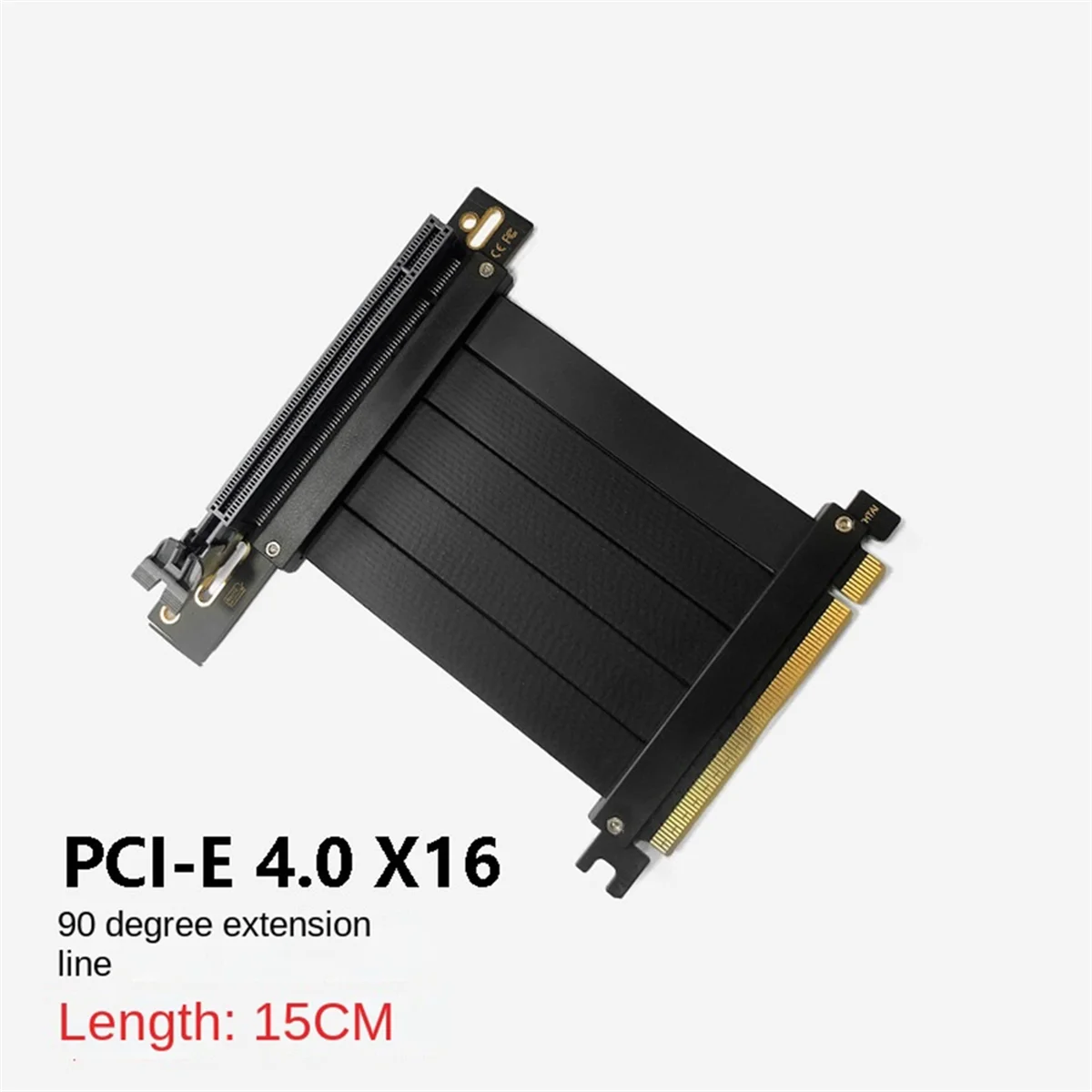 Full Speed PCI-E 4.0 16X Graphics Card Extension Cable Adapter Board Expansion Port 90 Degree 15CM Cable