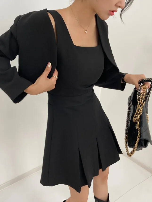 

Шикарный ор-костюм Jaet And Plaid Dr Set Ele, осеннее новое поступление, женский модный коврик, универсальный наряд