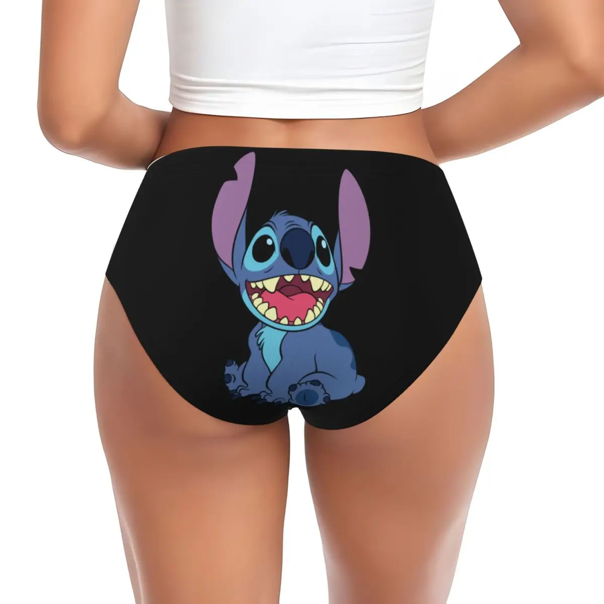 Custom Cute Stitch Brief Panties Womens Breathable Kawaii Underwear