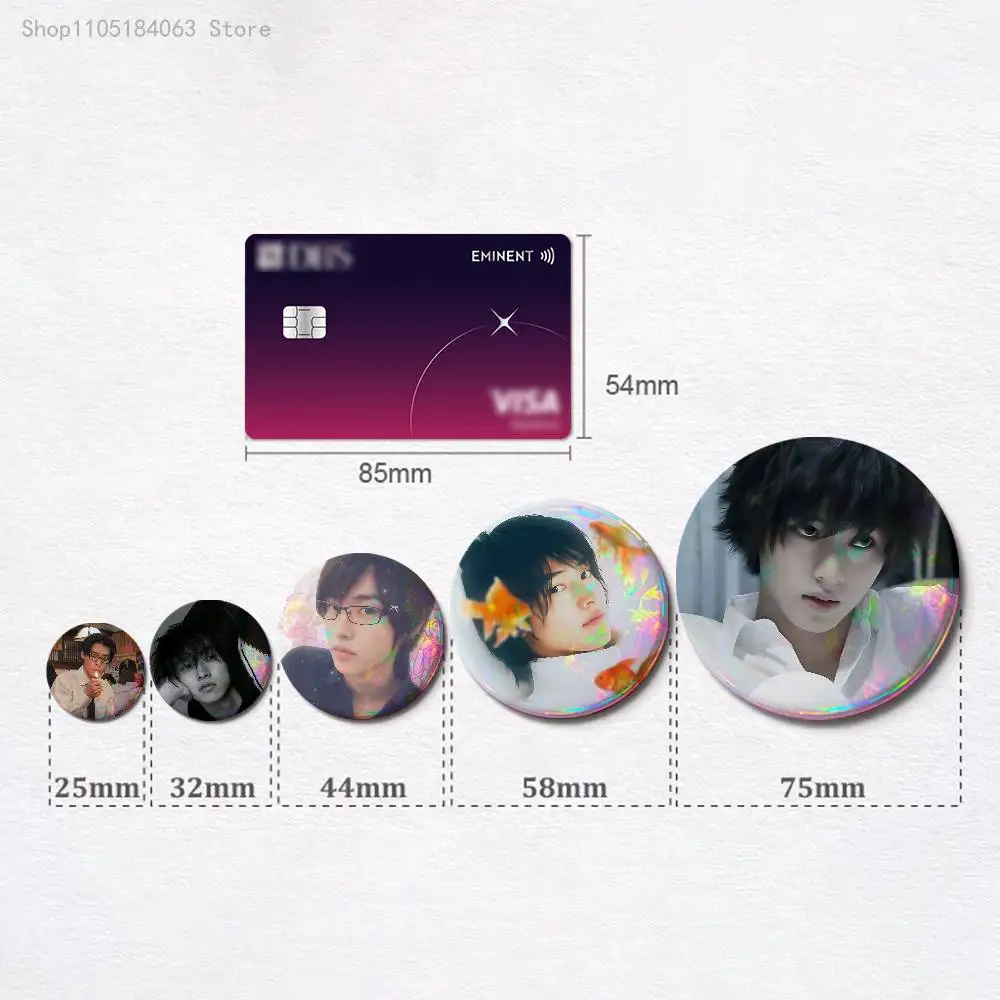 Kento Yamazaki Badges 25 32 44 58 75 mm Round Cosplay Pin Bag Decor Fans Collect Friends Gifts Brooch Souvenir