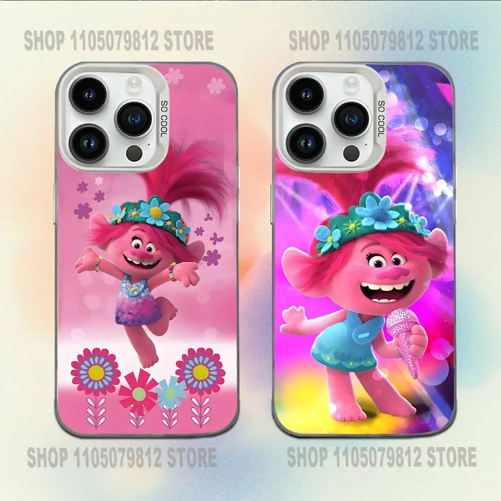 

Film T-Trolls P-Poppy-ys Phone Case For iPhone 16,15,14,13,12,11,Mini,Pro,E,MAX White Candy Matte Shockproof Cover