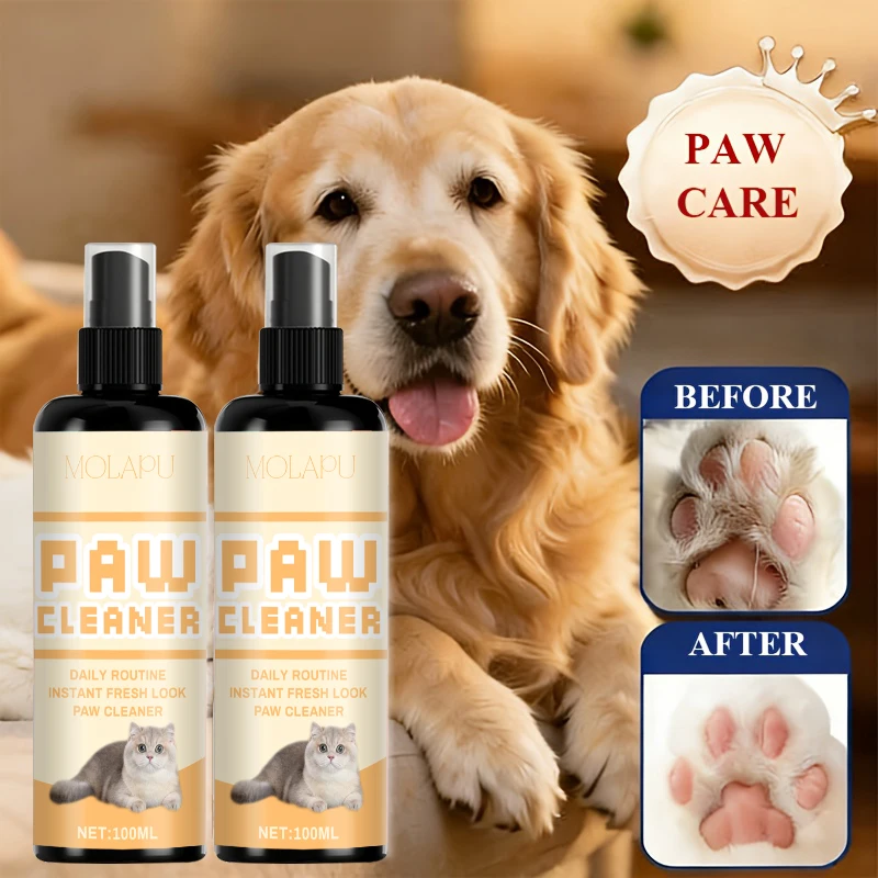 Pet Paw Cleaning - A convenient two-in-one cleaning and care solution without water, saving time and effort, removes dirt