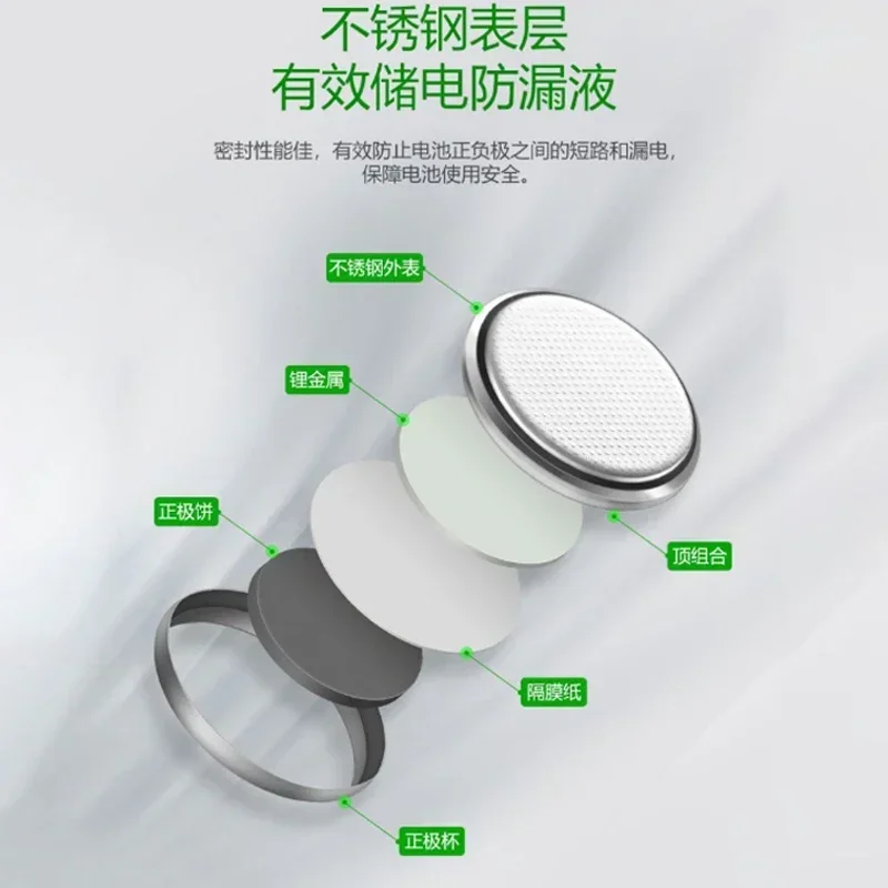 CR2032 Button Cell Battery 3V Long Lasting Lithium Battery for Toy Watch Car Remote Control Calculator Electronic Equipment