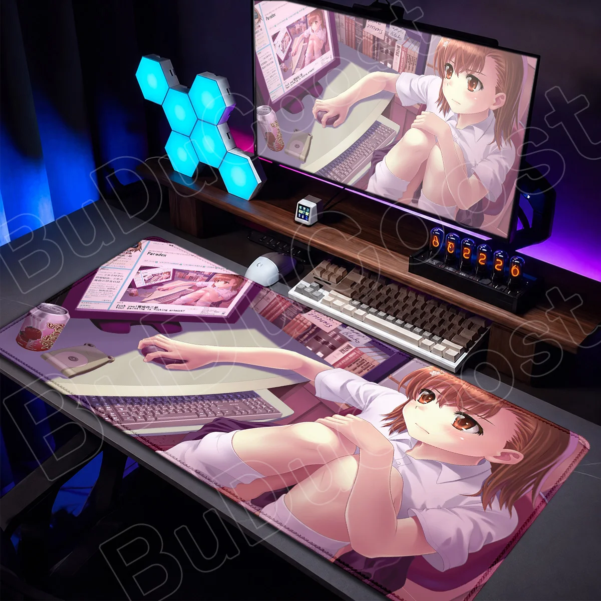 90x40cm Laptop-Tastatur-Unterlage E-Sport-Spiel-Mauspad A Certain Scientific Railgun Misaka Mikoto Anime-Mauspad PC-Bürozubehör – Detail 3