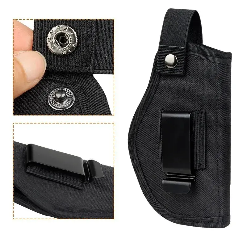 Hot Universal Tactical Gun Holster Metal Clip Hunting Belt Concealed Carry IWB OWB Holsters for All Size Subcompact Handguns image 2