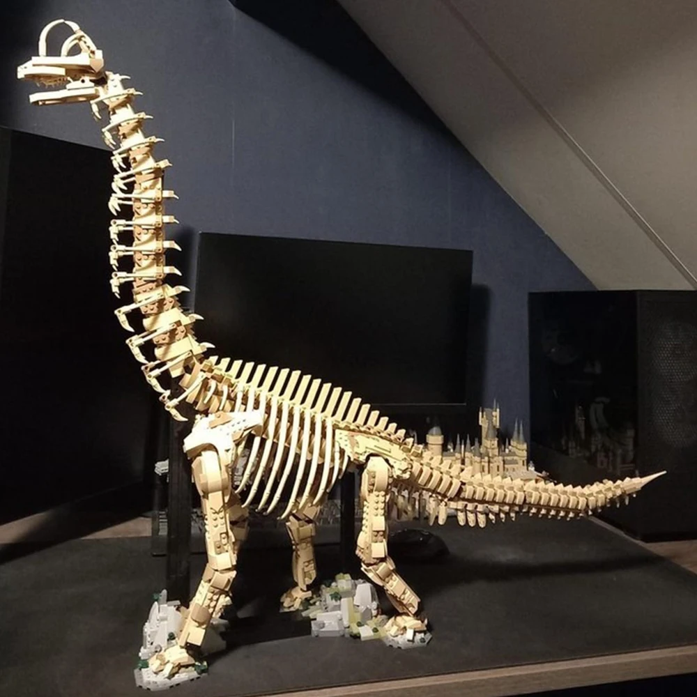 Nouveau modèle de dinosaure fossile Brachiosaurus MOC Classic Movie, blocs de construction, assemblage DIY, jouet éducatif pour garçons, cadeau de collection