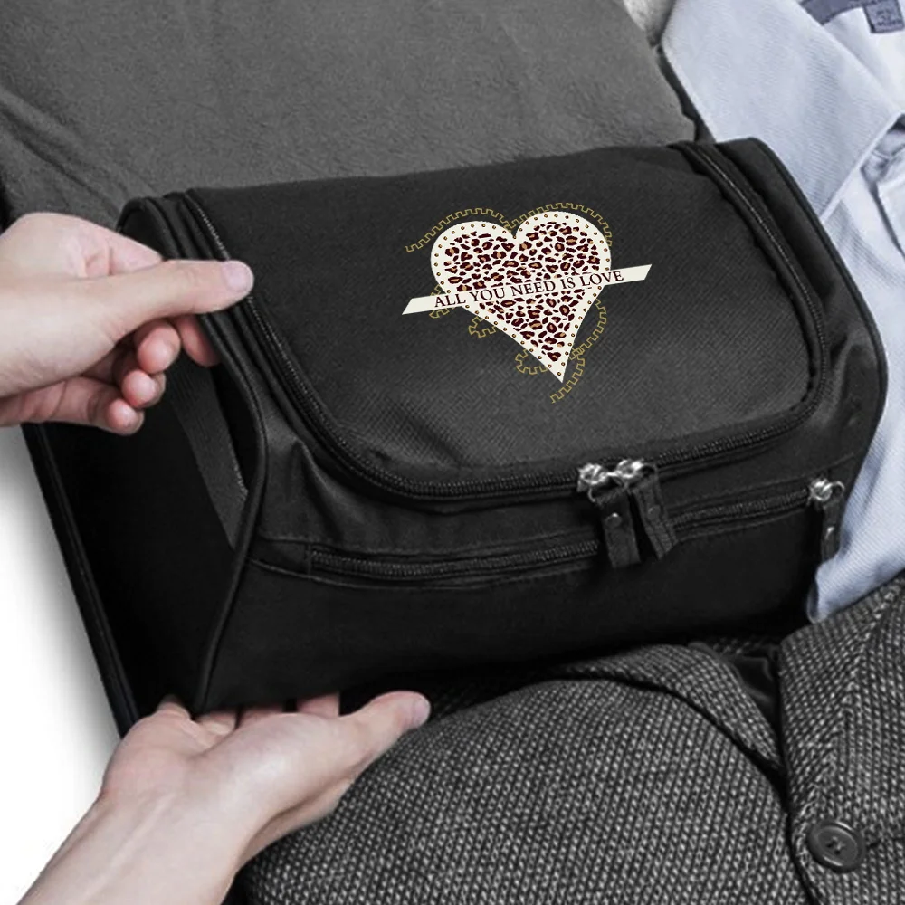 Unisex Travel Cosmetic Bags Make Up Organizer Toiletry Bag Kits Storage Hanging Wash Pouch Makeup Beauty Case New Leopard Series