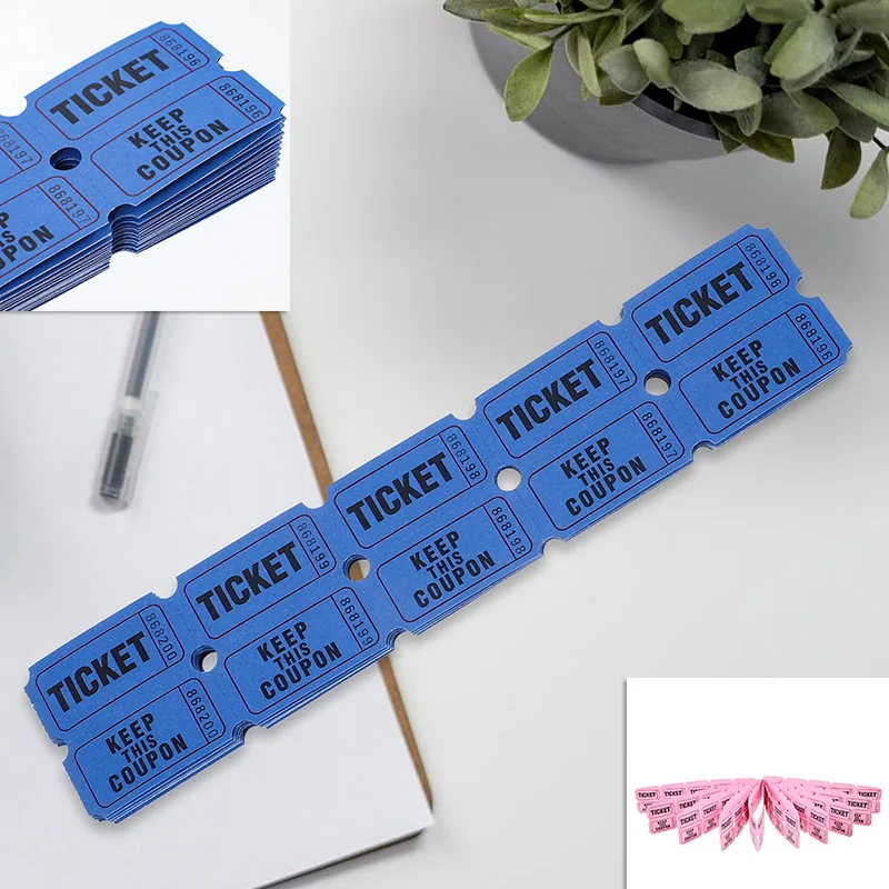 

100pcs Raffle Tickets Paper Classroom Tickets Ticket Universal Classroom Raffle Tickets Tickets Ticket Lottery Label Roll