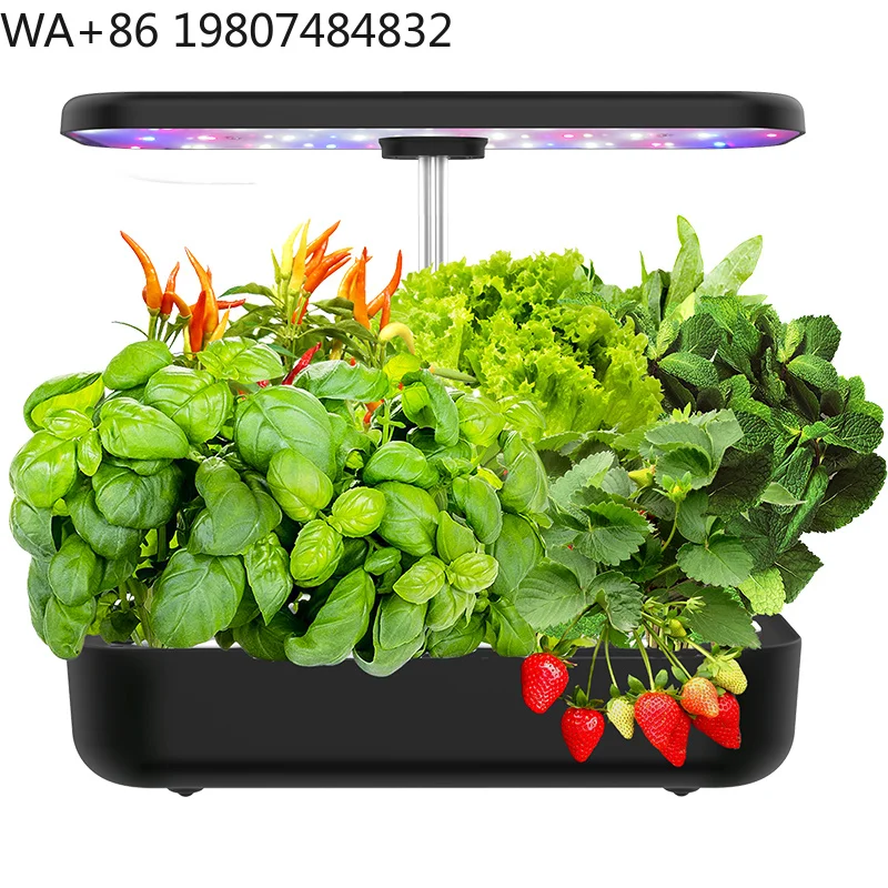 Modern 12 Pod  Herb Soilless Grow Pot Timing Full Spectrum LED Light Auto Circulation Hydroponic Cultivation Kit For Balcony