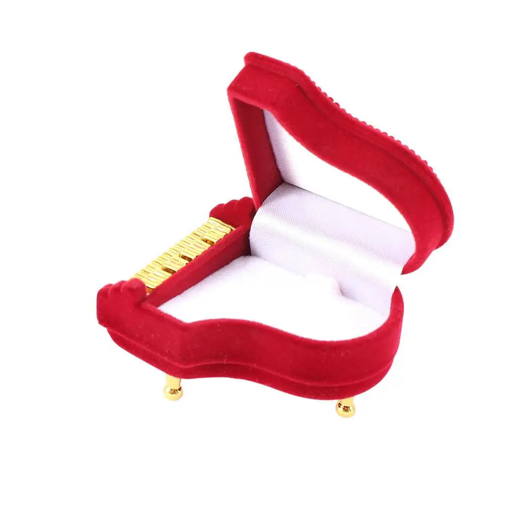 

Engagement Treasure Jewelry Wedding Storage Box Ring Box Gift Case Velvet Piano Ring Box