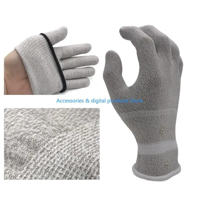 77JD Silver Fiber Touch Display Gloves Reinforced Nylon Construction Long Lasting 2x