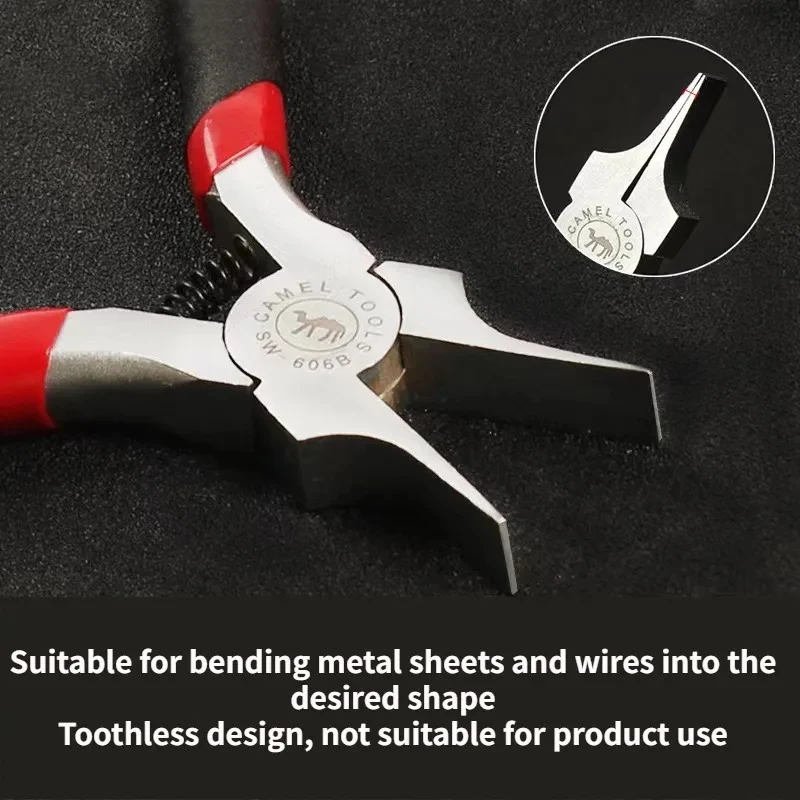 1PC Nylon Wide Flat Nose Pliers, Smooth Jaw Pliers for Jewelry Making, Wire Bending and Bead Polishing