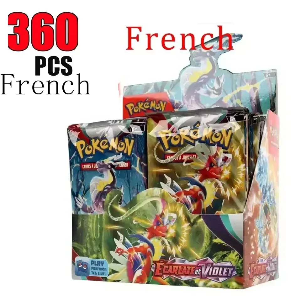 ##360Pcs French Pokémon TCG: Ecarlet & Violet Etsncelles Astral Radiance Obsidian Flames Booster Box Pokemon Cards 36 Pack Box
