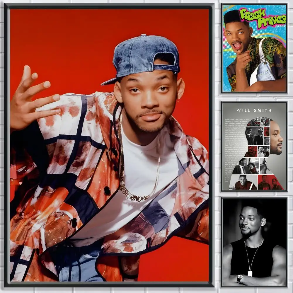 ملصق W-Will S-Smith للممثلين الشهير عالي الدقة ذاتي اللصق مقاوم للماء مثالي للمنزل والمكتب وغرفة النوم هدية رائعة