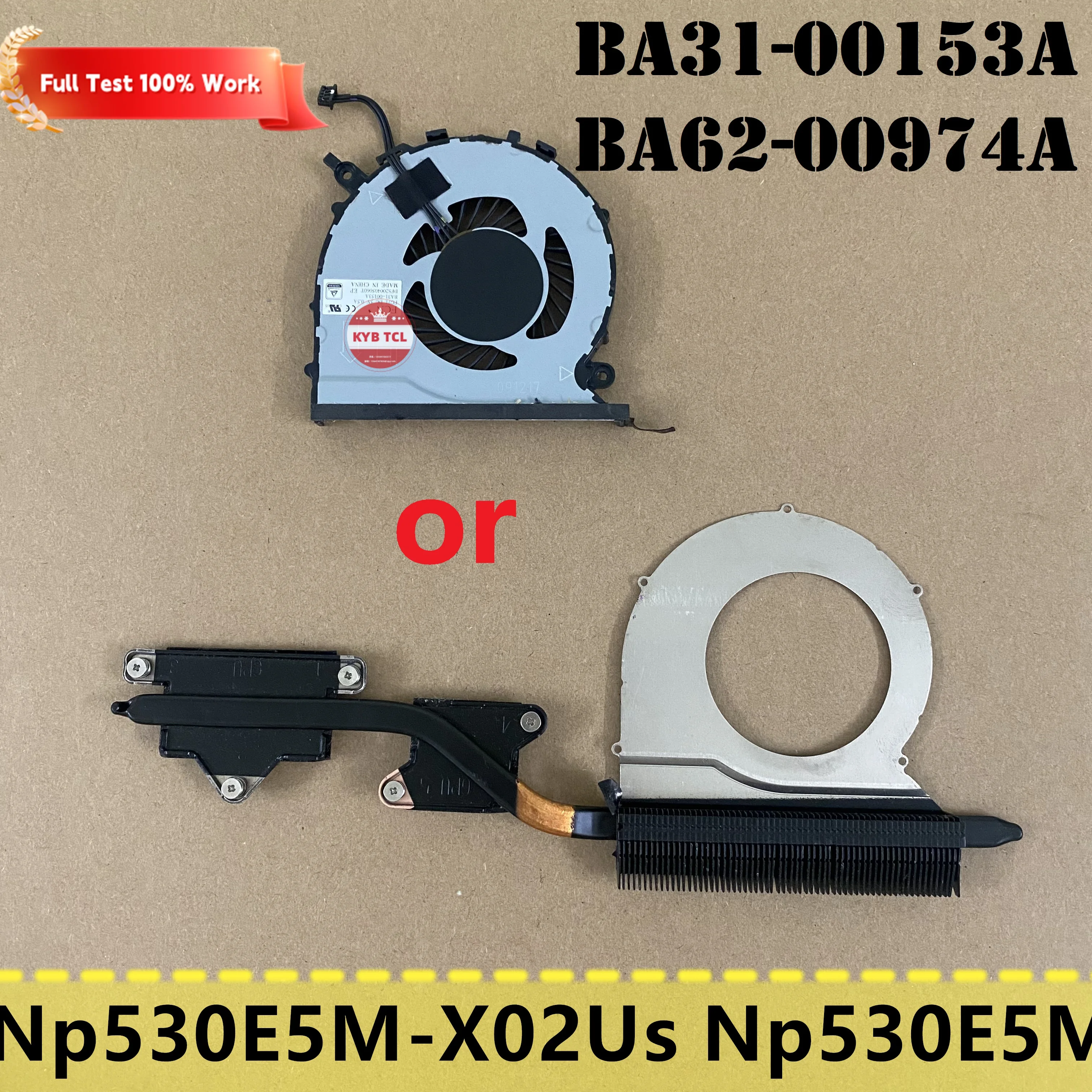 BA31-00153A BA62-00974A Ventilador de resfriamento ou dissipador de calor para CPU de laptop para Samsung NP530E5M NP530 530E