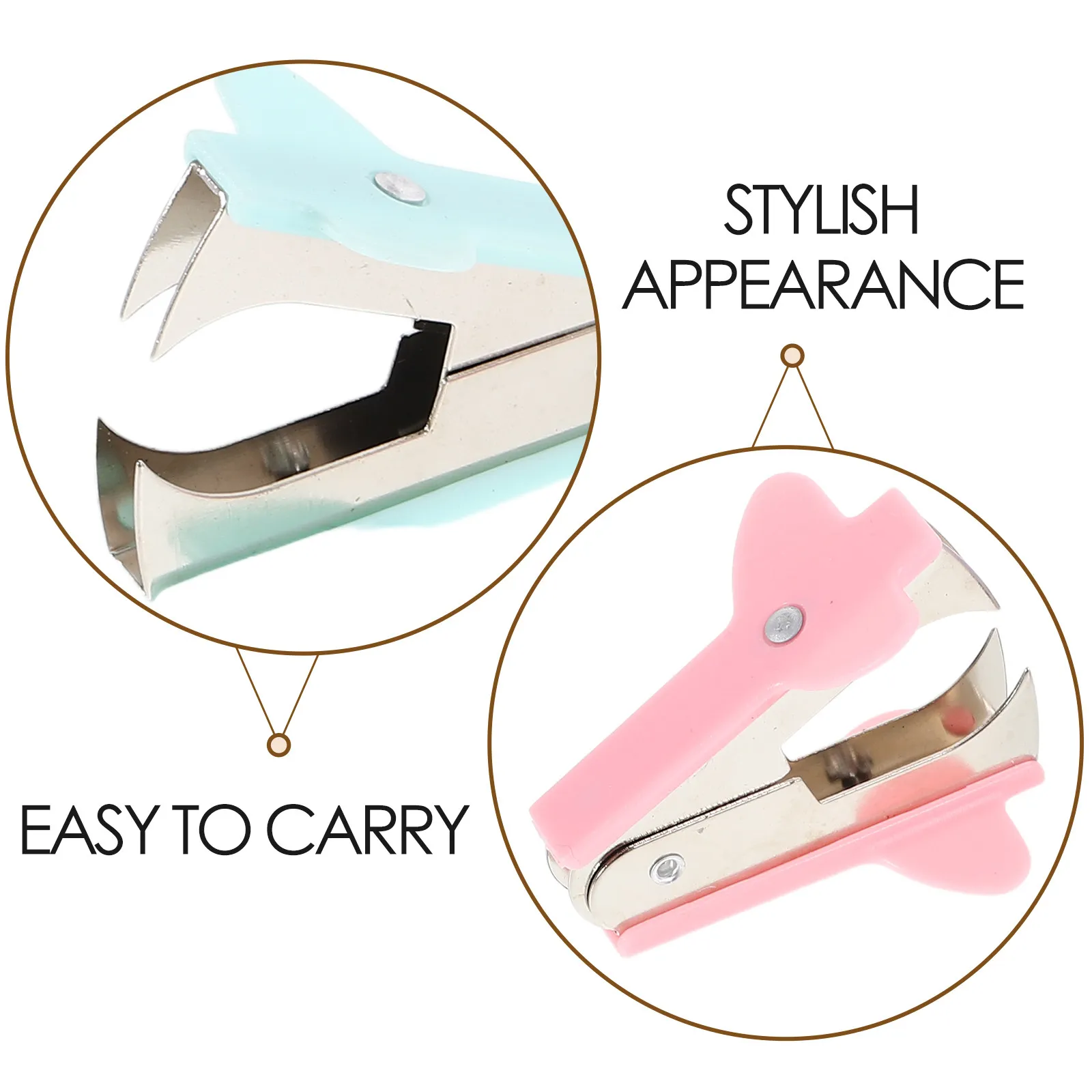 3Pcs Mini Macaron Staple Remover Set Colorful Portable Cute Staple Puller Office School Home Stationery Tool Kids Stapler