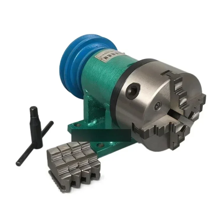 80 Model Lathe Spindle Assembly with Three/Four-Jaw Chuck and Flange Connection Plate