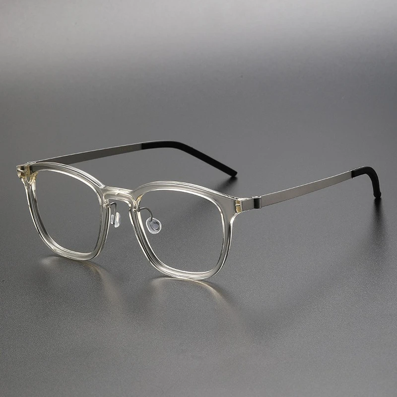 

Denmark Brand Designer Prescription Acetate Glasses Men's Screwless Large Frame 1047 Myopia Titanium Business Glasses for Women