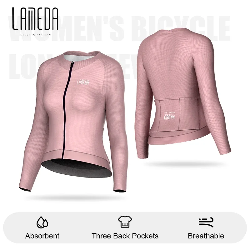 

Женская велосипедная одежда Lameda, весенне-осенняя велосипедная майка с длинными рукавами, быстросохнущая женская велосипедная одежда