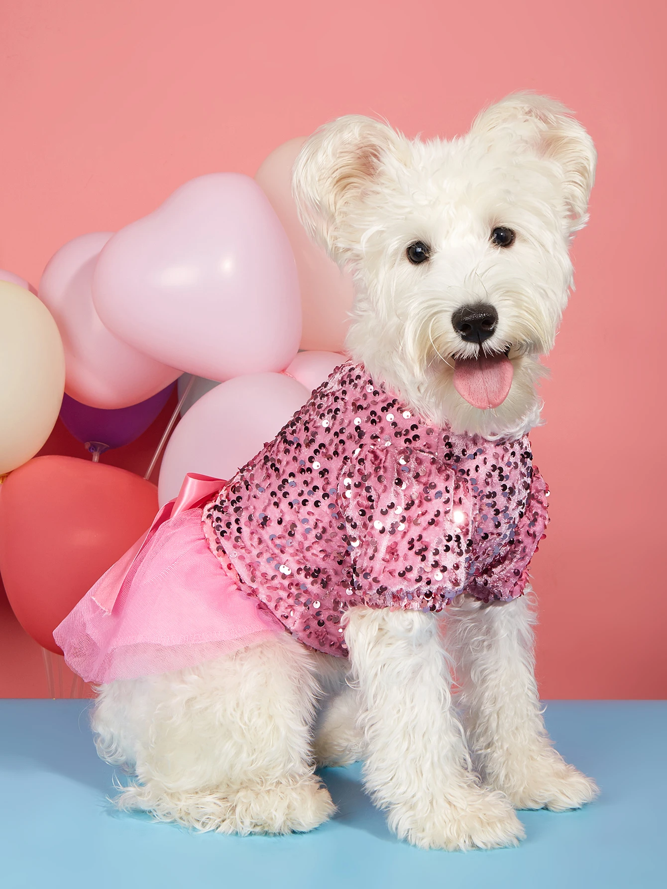 Dog TuTu Dress for Small Dogs  Clothes Sequin Puppy Premium Princess Dress with Tulle Bow Party Doggie Pet Dazzling Costume Appa