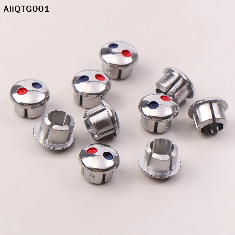 10pcs Faucet Handle Water Temperature Indicator Red Blue Labels Hot Cold Sign Covers for Kitchen Bathroom Mixer Tap
